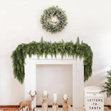 Hung to drape low at both ends