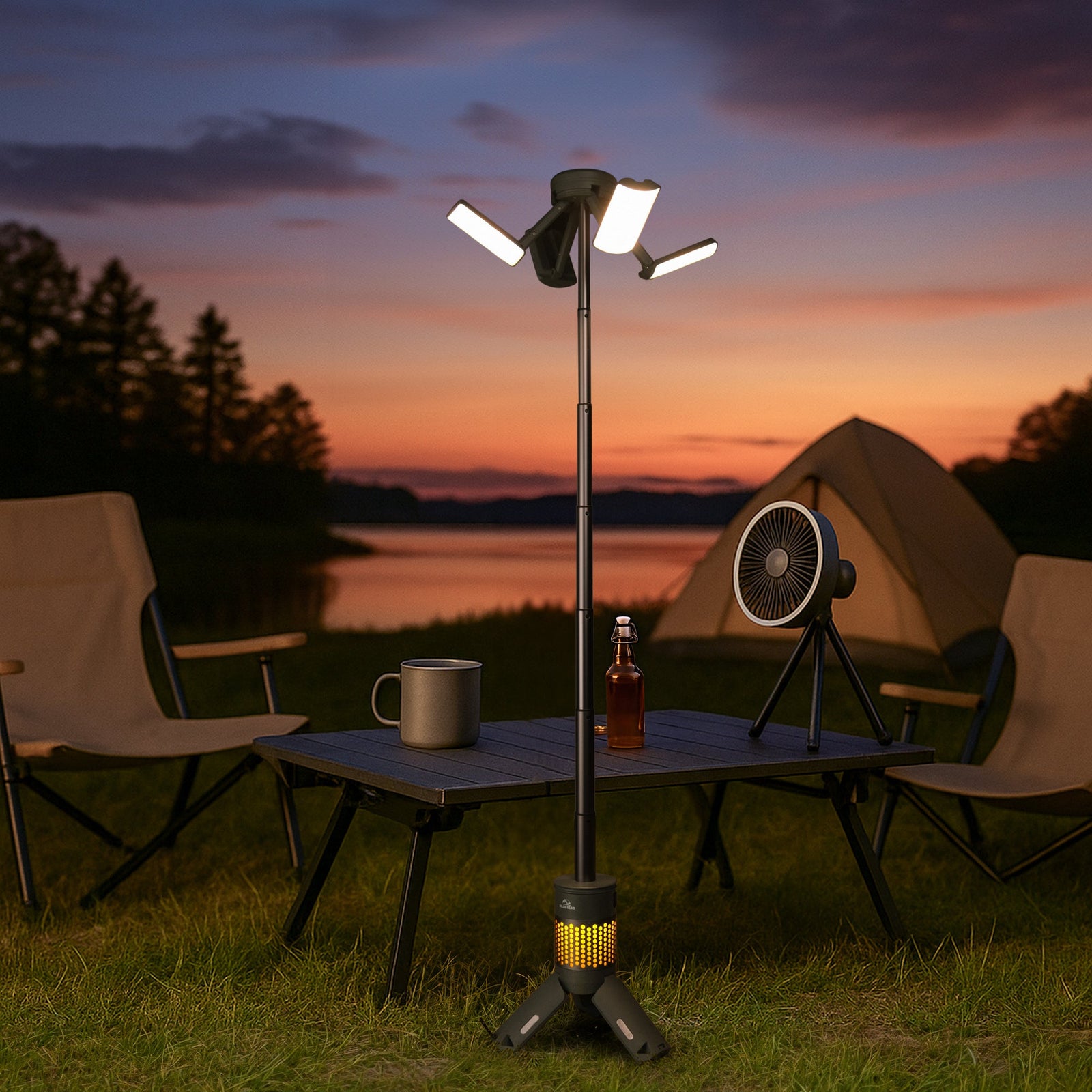 Rover Camping Light X extended tall to light an entire campsite