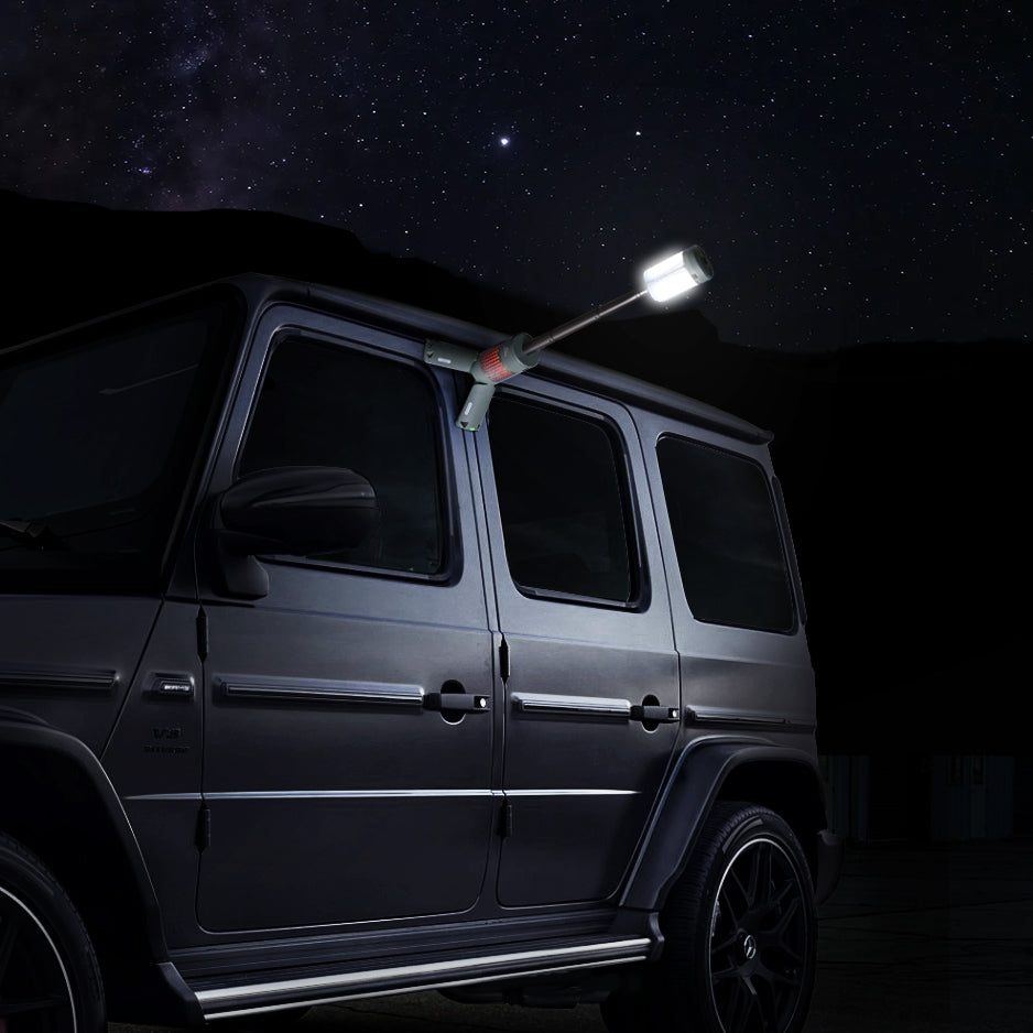 Rover light charging a phone as a power bank in the field