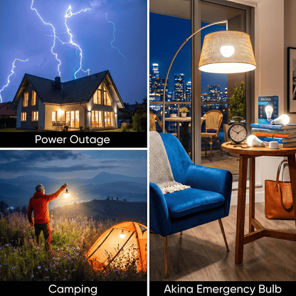 Rechargeable emergency light bulbs