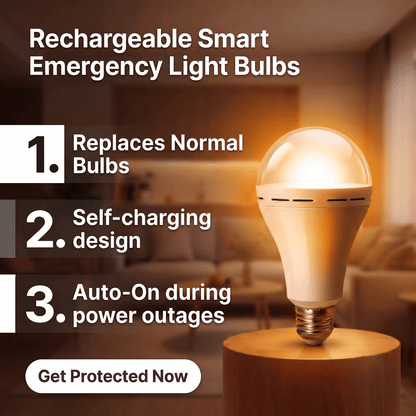 Rechargeable emergency light bulbs