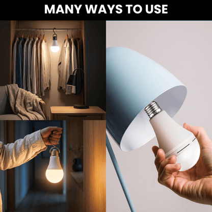 Rechargeable emergency light bulbs