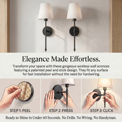 Akina™ Wireless Wall Sconces (Set of 2)