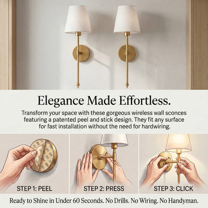 Akina™ Wireless Wall Sconces (Set of 2)