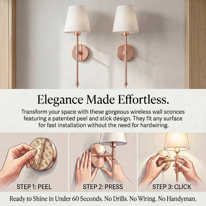 Akina™ Wireless Wall Sconces (Set of 2)