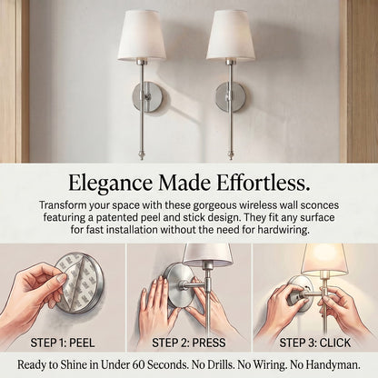 Akina™ Wireless Wall Sconces (Set of 2)