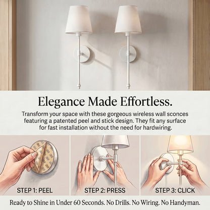 Akina™ Wireless Wall Sconces (Set of 2)